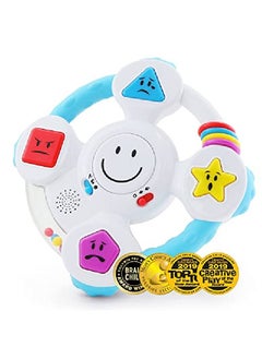 BEST LEARNING My Spin & Learn Steering Wheel - Interactive Educational Toys For 6 To 36 Months Old Infants, Babies, Toddlers - Learn Colors, Shapes, Feelings & Music Game - Ideal Baby Toy Gifts White  - Image 2