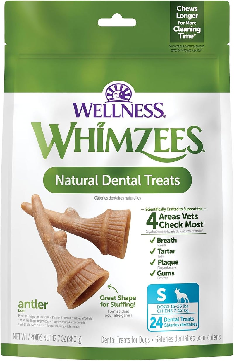 WHIMZEES Wellness Occupy Dog Dental Treats, Natural Chews, Small Size, (24 Count) - Image 1