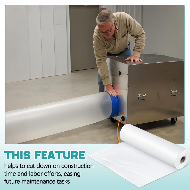 Frienda Lay Flat Ducting Poly Tubing 300 ft x 22 inches, Fits 8" and 12" Blowers - Image 5