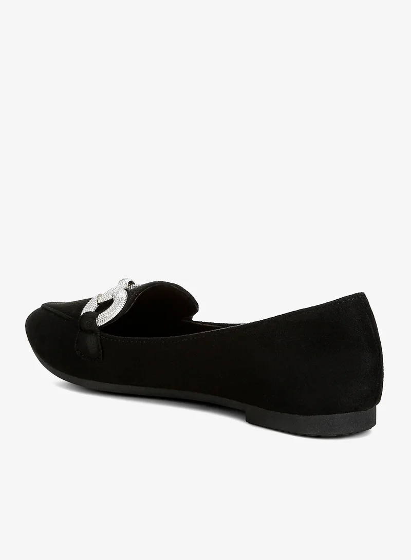 London Rag Black Horsebit Detail Flexible Loafers in Black for Women | Best Price UAE