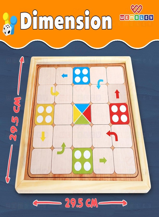 Wembley 2-in-1 Flip The Stick and Isto | Jumbo Size Wooden Educational Board Game for Kids | 2-4 Player Game | Educational Gift for Kids | Math Strategy Board Game | Family Indoor Game - Image 2