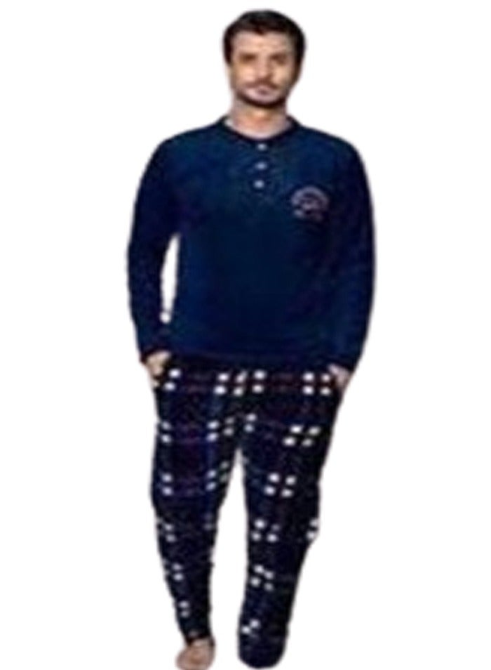Men's Plaid Pants Warmer - Custom Size - Dark Navy  - Image 2