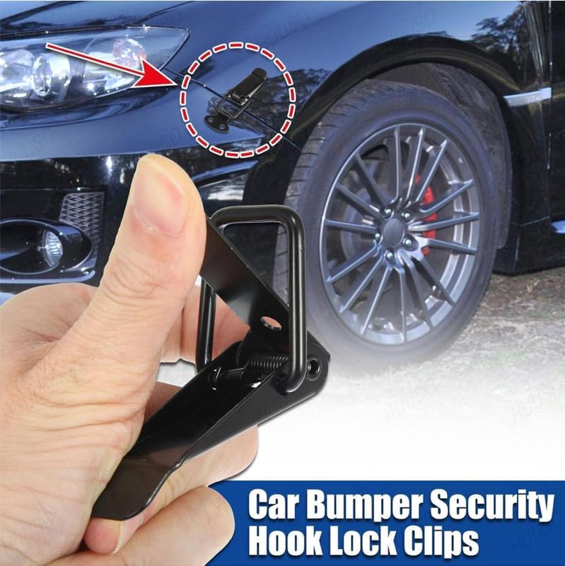 DECTEMS Quick Release Car Bumper Security Hook Lock Clips Kit Type-R – Universal Fasteners for Bumpers Fenders Trunk and Hatch Lids – Compatible with All Cars (4 Pieces) - Image 4