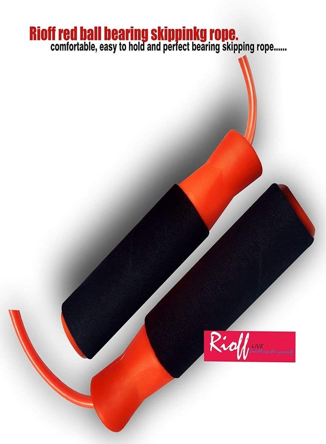 Rioff® Adjustable Jumping Skipping Rope for Gym, Exercise, Home Fitness Core Workout (Orange) - Image 4