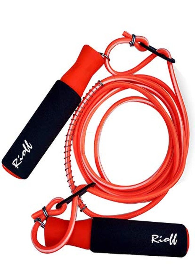 Rioff® Adjustable Jumping Skipping Rope for Gym, Exercise, Home Fitness Core Workout (Orange) - Image 1