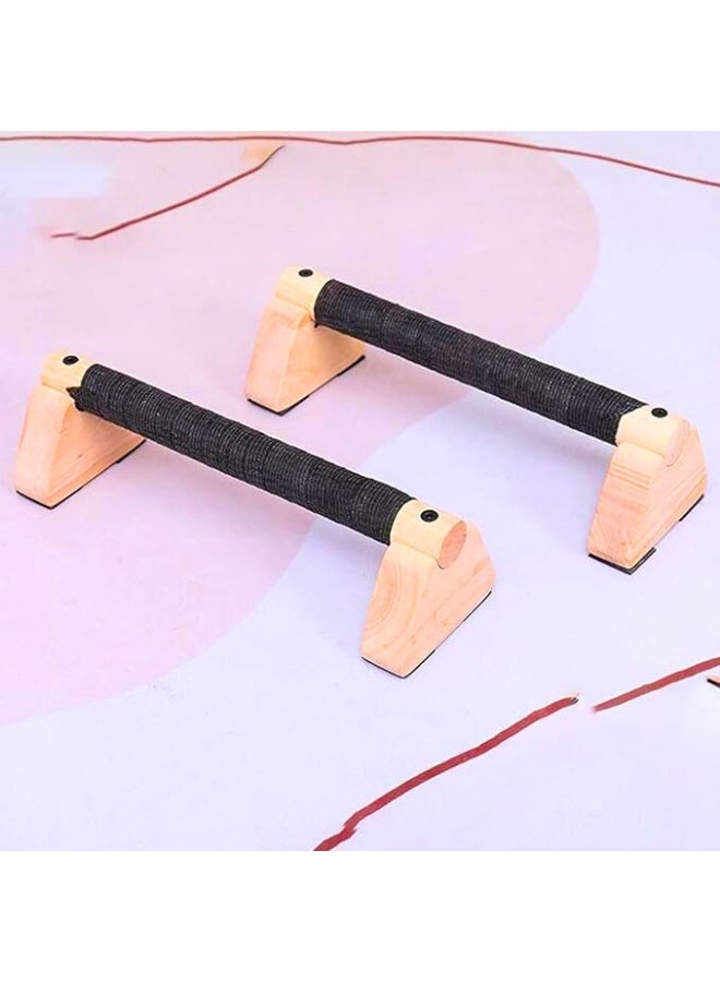 تشيس اب قضبان متوازية، قطعتان، معدات تمارين كاليسثنيكس خشبية، لتدريب الوقوف على اليدين، قضبان ضغط وقضيب تمارين كاليسثنيكس، مكعبات الوقوف على اليدين ومقابض تمرين الضغط - Image 4