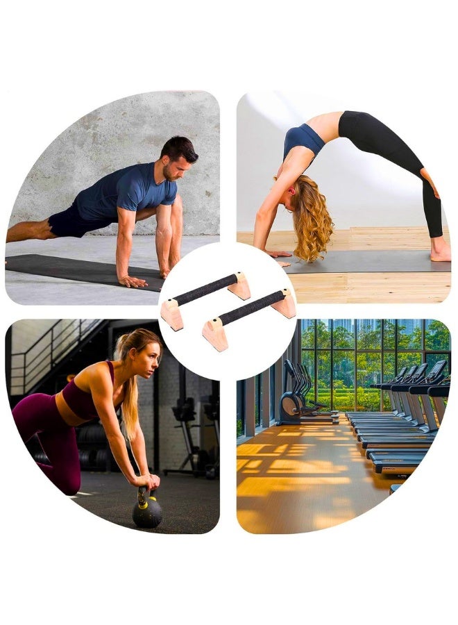 تشيس اب قضبان متوازية، قطعتان، معدات تمارين كاليسثنيكس خشبية، لتدريب الوقوف على اليدين، قضبان ضغط وقضيب تمارين كاليسثنيكس، مكعبات الوقوف على اليدين ومقابض تمرين الضغط - Image 5