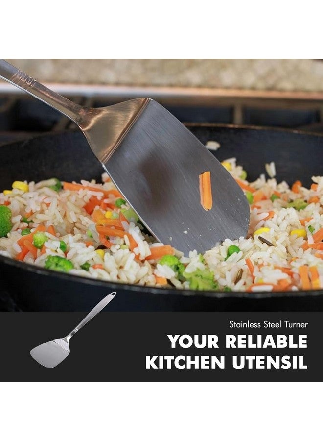 Chef Craft Select Turner/Spatula, 13.5 inch, Stainless Steel - Image 3