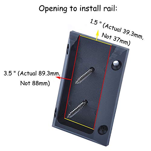 Myard PNP111902 40PCs Black Anti-UV Solid Deck Railing Connectors for 2x4 (Actual 1.5x3.5) Inches Stair Wood Handrail, Sturdy Nylon with 304 Stainless Steel Coating Hardness 12.9 Screws for Wood Post - Image 2