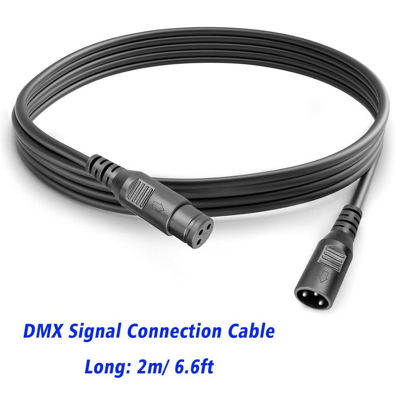 MADOWL (Pack of 8) 3-Pin DMX Cables DMX Signal Connection Cable Wire 2m /6.6ft with Cannon XLR Male and Female Plugs for DMX Signal Stage Light for All Moving Head Light LED Par Light - Image 4
