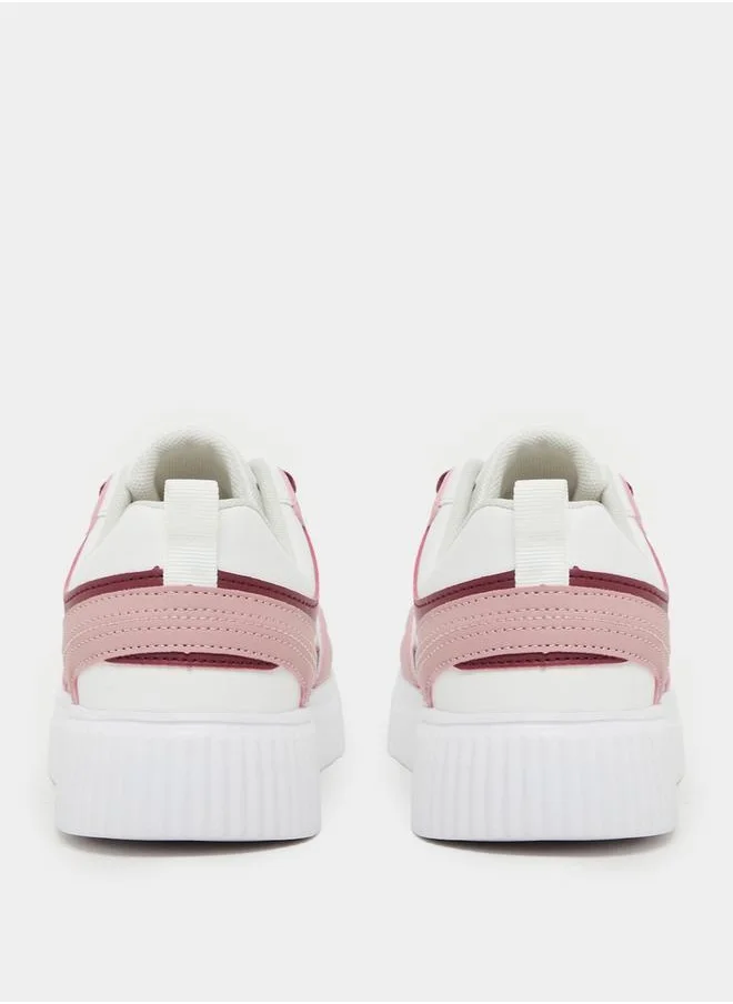Styli Color Block Lace Up Sneakers