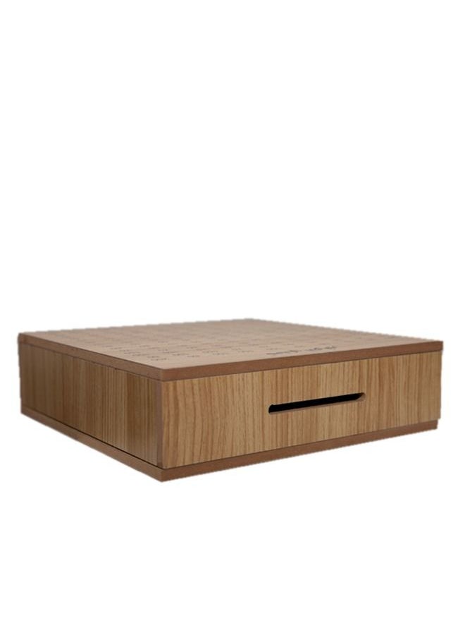Elite Dose - 10,000 Dirham  Light Brown High Quality Wooden Square Money Piggy Savings Bank Coin Box - Image 1