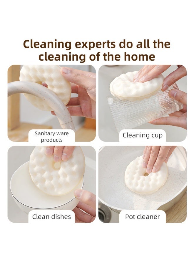 Kitchen Dishwashing Cleaning Brush with Strong Suction Base, Dual-Sided Scrub Sponge with Quick Drainage Design, Multifunctional Cleaning Tool for Kitchen, Bathroom, Sink, Pot, Pan, Tile & Countertop, Suitable for Household Users & Cleaning Workers - Image 5