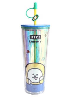 BT21 Collection Double Wall Plastic Tumbler with Straw (800mL)(CHIMMY) - pzsku/Z23FABBC622880DE23D86Z/45/_/1734602337/cb531c01-90d6-49f4-9ab0-049233bfde1e