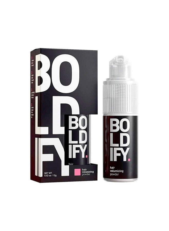 Boldify Instant Root Lift And Volumizing Styling Powder – Provides 24-Hour Hold With A Soft Matte Powder Finish, Reduces Greasiness, Features A Mess-Free Pump Applicator, Infused With Aloe Vera, Coconut Oil, And Vitamin E (12G) & Hairline Root Touchup Powder For Instant Coverage – Conceals Thinning Edges And Gray Roots, Sweat And Rain Resistant, Dermatologist-Approved Scalp Safe Formula, Medium Brown (4G) & Superior Plant-Based Hair Thickening Fibers For Full Coverage – Completely Conceals Hair Loss, Thinning Areas, And Balding Spots With A Clump-Free, Seamless "Real Hair" Finish, Light Brown (28G) Bundle - Image 2