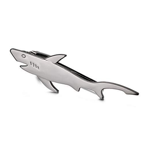 Yoursfs Grey Shark Tie Clips for Men Novelty Tie Accessories Novelty Tie Bars Great Present For Man - Image 4
