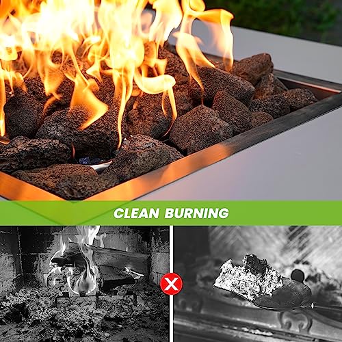 Mr. Fireglass Lava Rock Granules, 2.75"-5" Large Volcanic Lava Rock for for Fire Pits, Fire Bowls, Fire Table and Gas Log Sets, Decorative Landscaping, Indoor & Outdoor Fireplaces - 10 Pounds, Black - Image 4