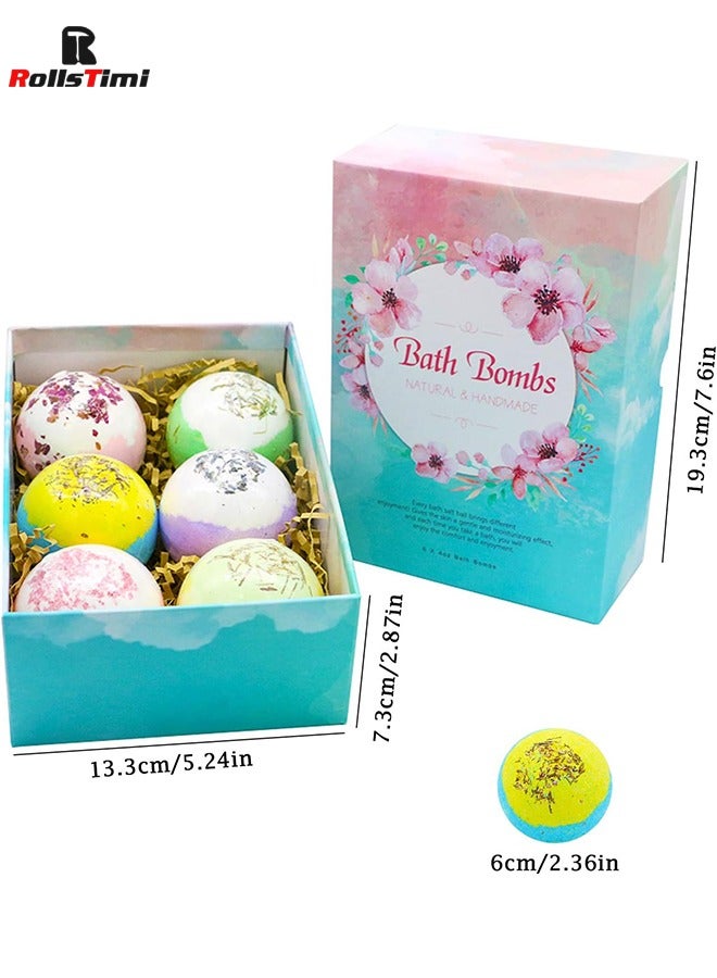 RollsTimi  Flower Bath Bombs, Bath Bomb Gift Set 6 x 4 OZ - Image 3