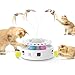 Potaroma Cat Toys 3in1 Automatic Interactive Kitten Toy Fluttering Butterfly Moving Feather Track Balls Dual Power Supplies USB Powered Indoor Exercise Kicker Bright White - Image 3
