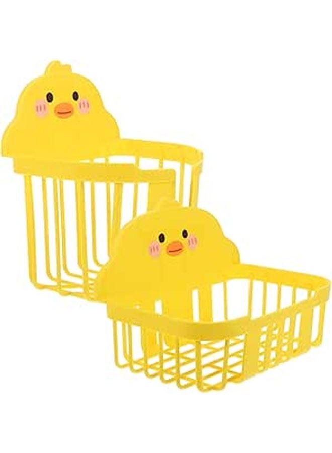 2Pcs No Drill Wall Mounted Square Toilet Paper Holder Rack For Bathroom Kitchen Storage - Image 1