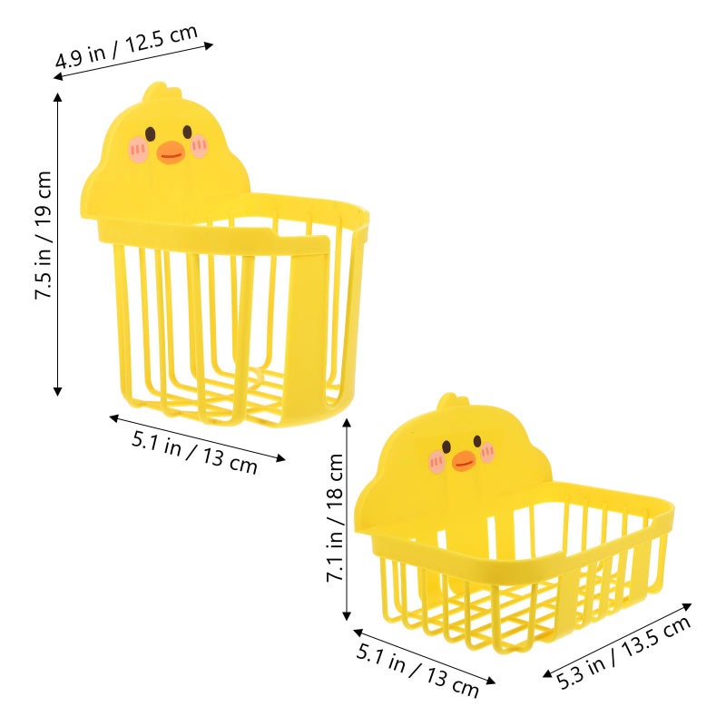 2Pcs No Drill Wall Mounted Square Toilet Paper Holder Rack For Bathroom Kitchen Storage - Image 3