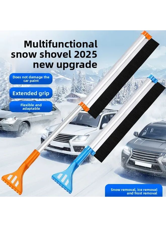2025 Multi Function Retractable Snow Shovel Portable Aluminum Alloy Telescopic Car Cleaning Tool - Image 2