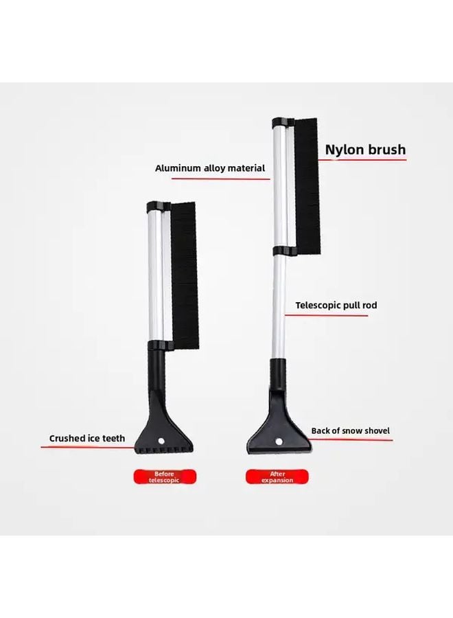 2025 Multi Function Retractable Snow Shovel Portable Aluminum Alloy Telescopic Car Cleaning Tool - Image 4