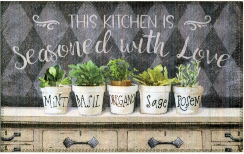 Mac Carpet Royal Kitchen Mats Set (2 Piece - 50x80cm + 50x140cm) - Plants