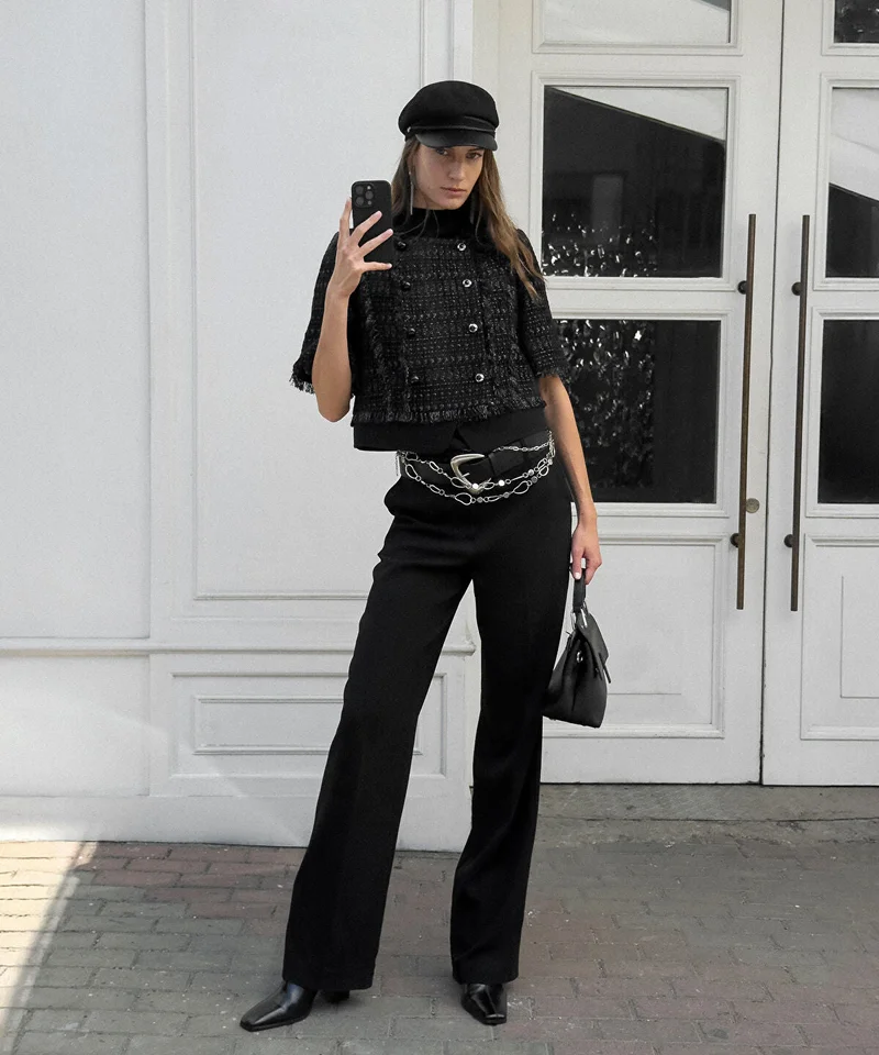 Ipekyol Mixed Straight-Leg Trousers