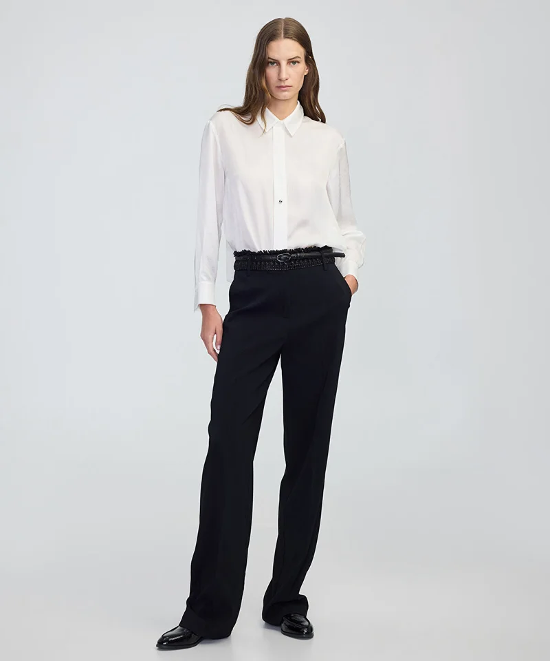 Ipekyol Mixed Straight-Leg Trousers