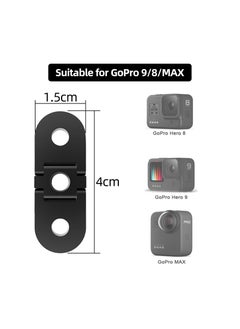 Y&D Folding Fingers Replacement for GoPro Hero 10/ 9/ 8 Black/ Max, Adapter Mount with 1/4 Tripod Connector Port Housing Handle Monopod  - Image 2
