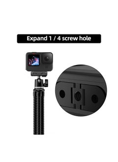 Y&D Folding Fingers Replacement for GoPro Hero 10/ 9/ 8 Black/ Max, Adapter Mount with 1/4 Tripod Connector Port Housing Handle Monopod  - Image 4