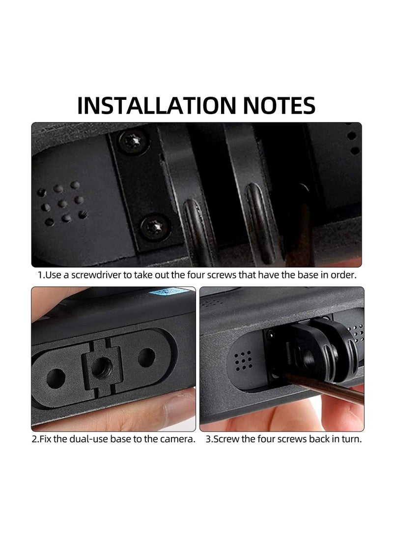 Y&D - Folding Fingers Replacement for GoPro Hero 10/ 9/ 8 Black/ Max, Adapter Mount with 1/4 Tripod Connector Port Housing Handle Monopod - Image 1