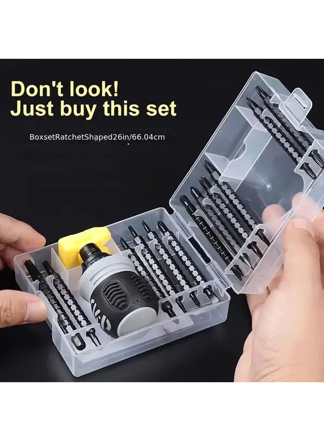 26 In 1 Retractable Ratchet Screwdriver Set With Magnetic Telescopic Cross - Image 2