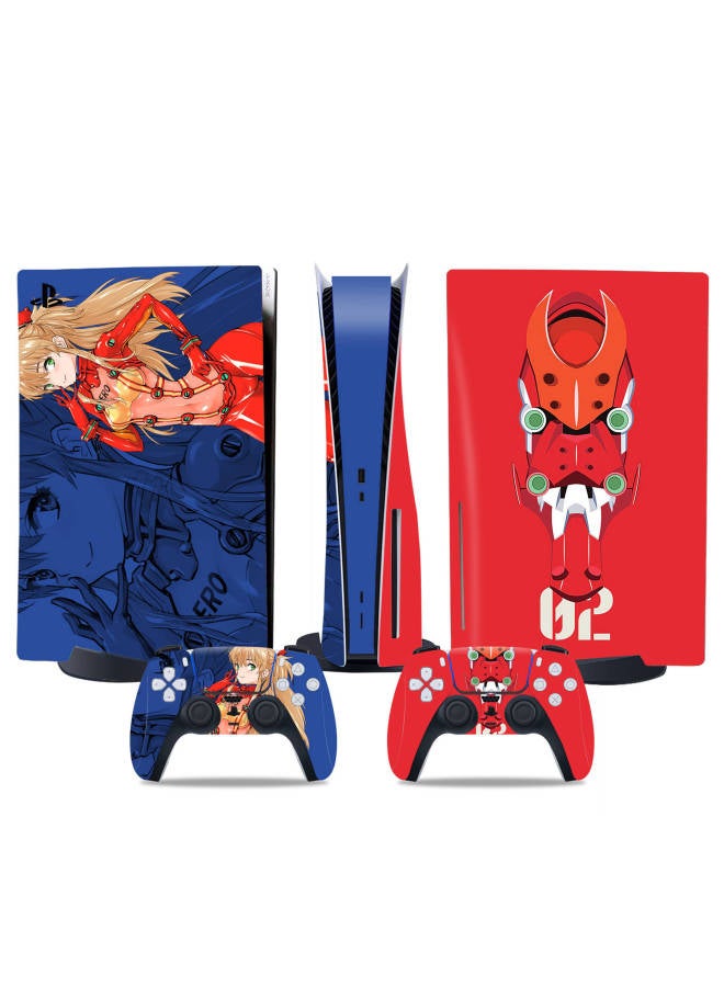 Loquat PS5 Sticker Optical Drive Version Digital Version PS5 Protective Film Handle Stickers Japanese Anime Beauty Sticker-Color:TN-DiskPS5-4737 - Image 1