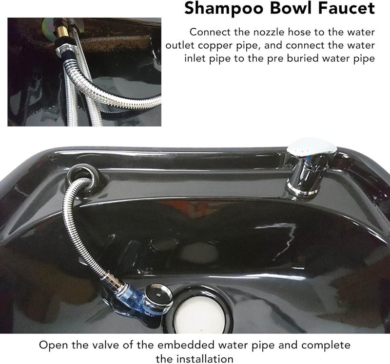 Salon Shampoo Basin Faucet Mixing Valve Professional Shampoo Bowl Faucet Hose for Shampoo Bed - Image 5