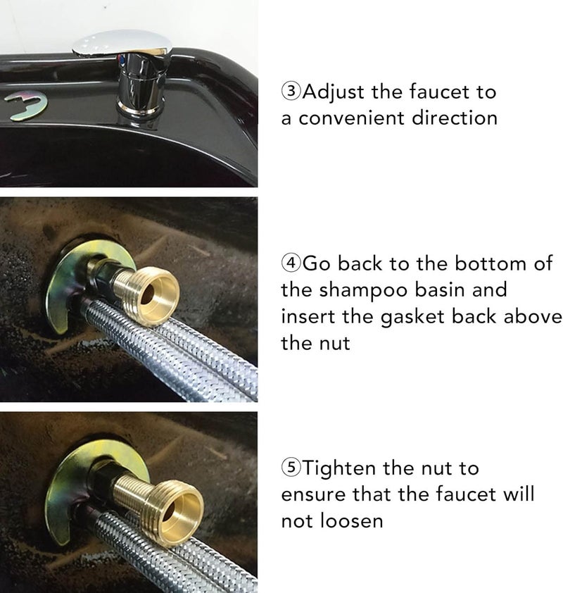 Salon Shampoo Basin Faucet Mixing Valve Professional Shampoo Bowl Faucet Hose for Shampoo Bed - Image 4