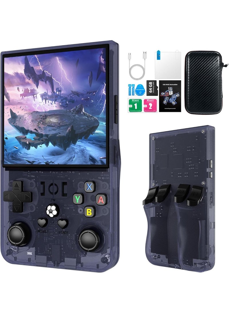 ELTRAZONE 2025 R36MAX Retro Handheld Game Console, 4.0 Inch IPS Screen Portable Mini Arcade, Linux System, 4000mAh Battery, 64GB Built-In Games, Grey - Image 3