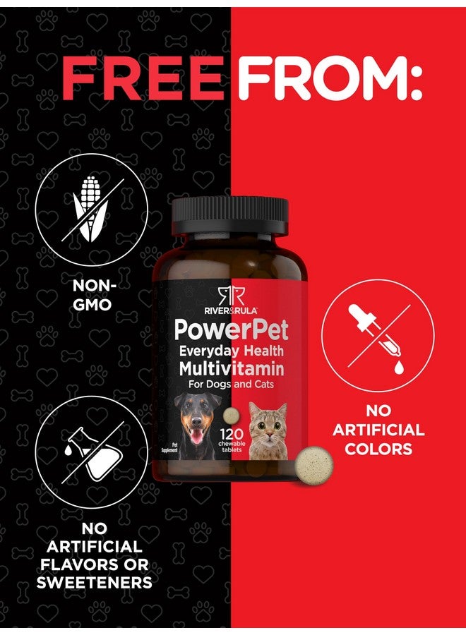 هوربيتش فيتامينات هورباتش المتعددة للحيوانات الأليفة للكلاب والقطط | ١٢٠ قرصًا للمضغ | مكمل غذائي داعم للصحة | خالٍ من الكائنات المعدلة وراثيًا، خالٍ من الغلوتين | من ريفر آند رولا - Image 5