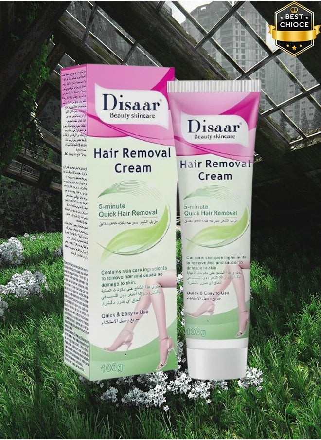 Disaar - 2 Pieces Skin Care 5 Minutes Super Fast Hair Removal Cream 100 Grams - Image 1