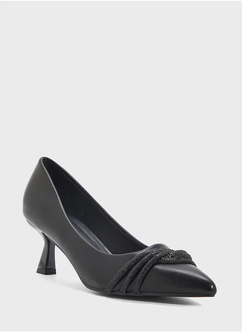 ELLA Diamante Heeled Pump