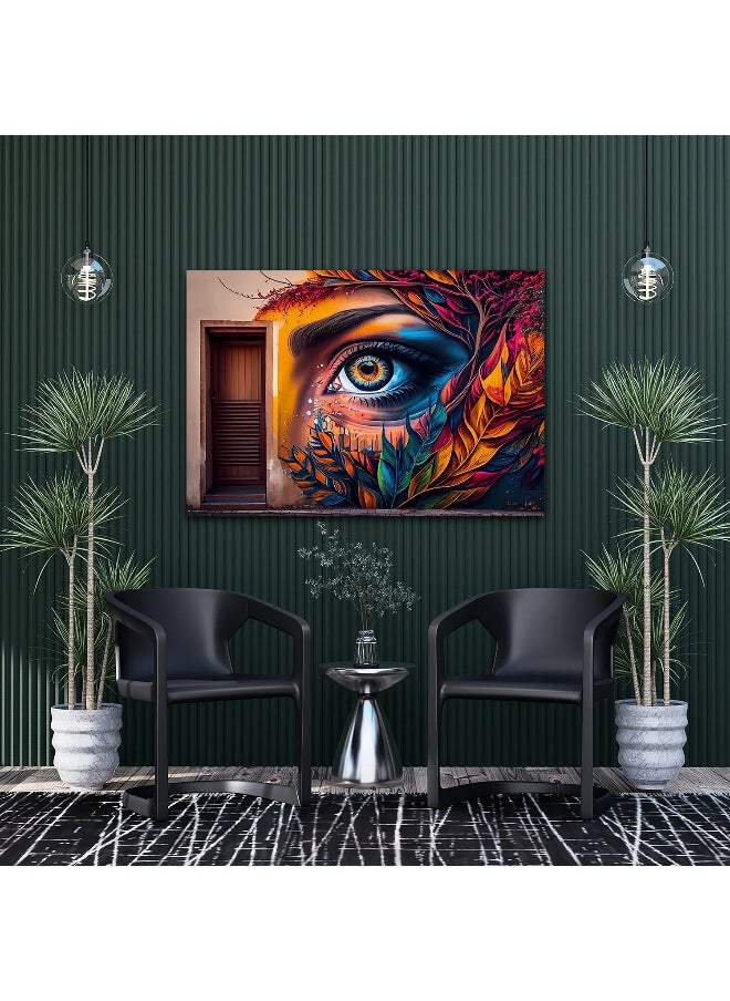Walliv Bold Dramatic Hue Eye Canvas Print Wall Artwork 132x113 cm.  - Image 2