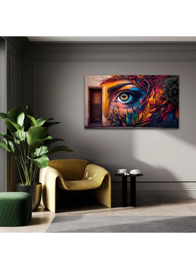 Walliv Bold Dramatic Hue Eye Canvas Print Wall Artwork 132x113 cm.  - Image 3