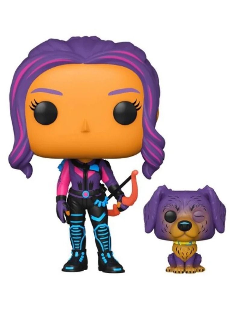 Funko Pop Marvel Kate Bishop With Lucky Blacklight Exclusive Action Figure