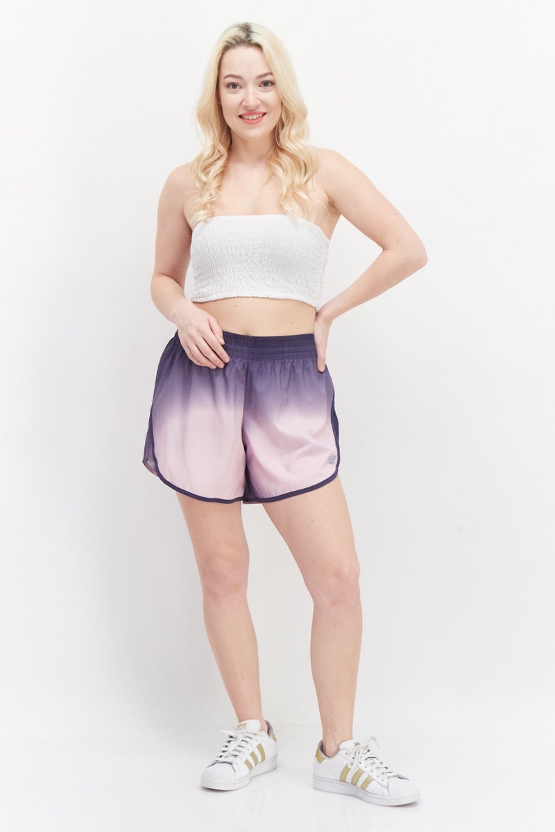 New Balance Women Sportswear Fit 5 Inseam Running Shorts, Purple - Image 4