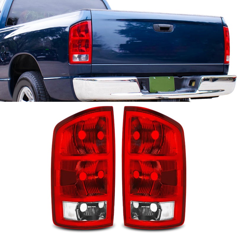 Jenuo Tail Lights Fit For 20022006 Dodge Ram 15002500 3500 2002 2003 2004 2005 2006 Rear Brake Stop Tail Lamps Taillights Driver and Passenger Side
