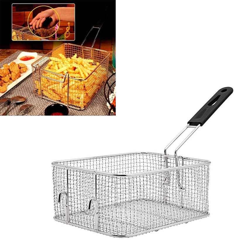 THW سلة قلاية عميقة تجارية (جالي) لبطاطس أصابع الشيبس/برجر تيكي/باكورا سعة 6 لترات لسلة القلي الكهربائية للمطابخ التجارية/منافذ الوجبات السريعة - Image 3