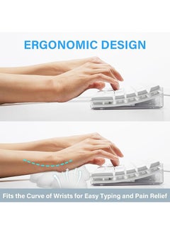 Cloud Keyboard Wrist Rest 16.9 Inch Extended Wrist Rest Ergonomic Memory Foam With Non Slip Base For Typing Pain Relief Office Gaming Computer Laptop Desk White - pzsku/Z23FBEAF557C3A1B2C62CZ/45/_/1740916455/dc57279b-8d5b-4aea-abf1-605a69901b56