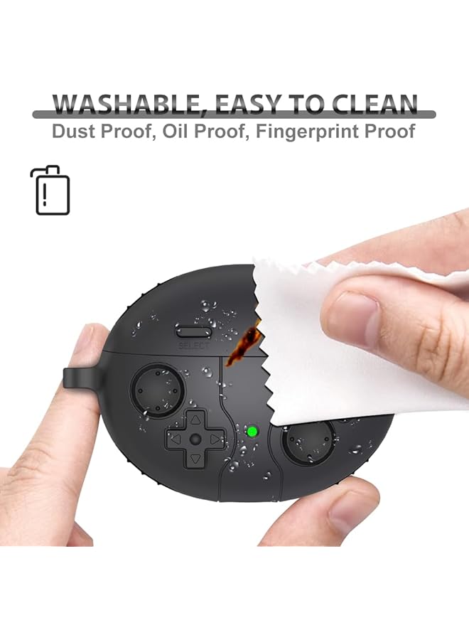 إيروريكس غطاء حماية لسماعات هواوي فري بادز 5I، جراب رائع على شكل وحدة تحكم ألعاب الفيديو، جراب ناعم من السيليكون المقاوم للخدش والصدمات مع سلسلة مفاتيح لجراب هواوي فري بادز 5I - Image 4