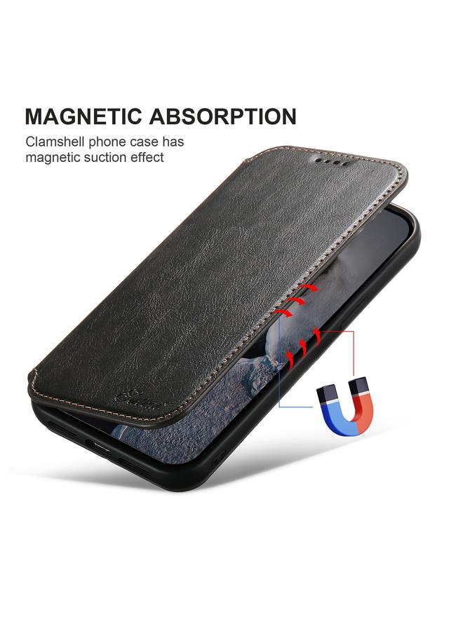 Suteni Case For iPhone 16 J05 Leather Magnetic MagSafe Phone Case - Image 2